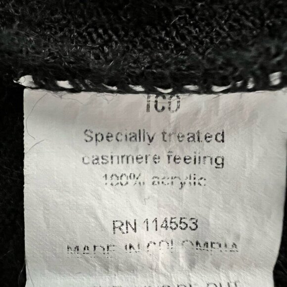 Ndstry Womens Cardigan Sweater Black Long Sleeve Collar Tight Knit Button Up XS - Picture 10 of 10